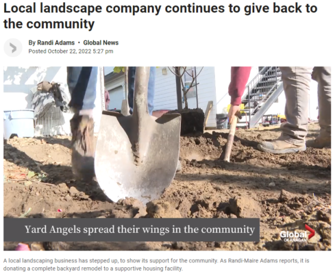 Creative Roots Landscaping giving back
